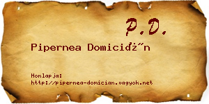 Pipernea Domicián névjegykártya